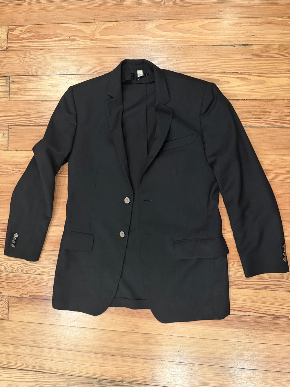 Burberry Black Men's Two-Button Sport Coat Blazer